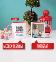 Din Kültürü Öğretmenine Hediye Din Kültürü Öğretmeni Kupa Bardak Pembe Fotoğraflı