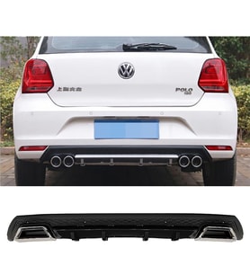 Vw Polo Mk5 Siyah Difüzör Çiftli Kare Egzoz Görünümlü D Tip Difizör 2009-2017
