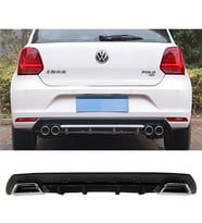 Vw Polo Mk5 Siyah Difüzör Çiftli Kare Egzoz Görünümlü D Tip Difizör 2009-2017