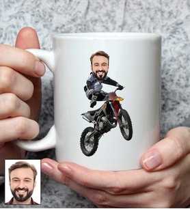 Kişiye Özel Motorsiklet Tasarımlı Karikatürlü Kupa Bardak 109