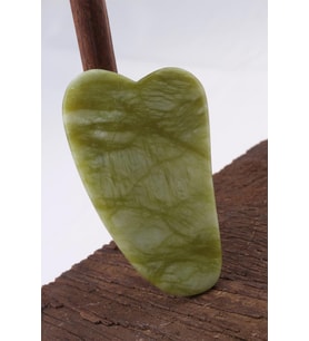 Gua Sha Yeşim Doğal Masaj Taşı - Yüz Cilt Masaj Taşı - MS0059