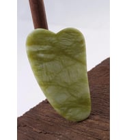 Gua Sha Yeşim Doğal Masaj Taşı - Yüz Cilt Masaj Taşı - MS0059
