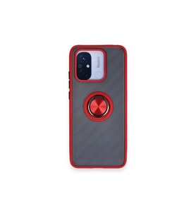 Xiaomi Redmi 12c Kılıf Montreal Yüzüklü Silikon Kapak - Kırmızı