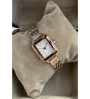Minimal Modasına Uygun Tasarlanan Özel Tasarım Kadın Kol Saati Rose Gold ve Gümüş Renk
