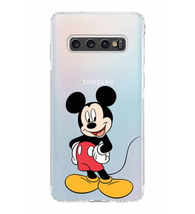 Samsung Galaxy S10  Kamera Korumalı Kapak Mickey Mouse Tasarımlı  Şeffaf  Kılıf