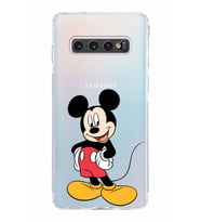 Samsung Galaxy S10  Kamera Korumalı Kapak Mickey Mouse Tasarımlı  Şeffaf  Kılıf