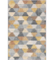 Eliana Home Baskılı, Yıkanabilir Kaymaz Taban Salon Halısı LNA1158 100x150 cm (Sarı)