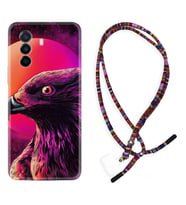 Huawei Nova Y70 Y90 Nova 9 SE  Kılıf Boyun Asklı Rasta Silikon Red Eagle 1752