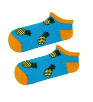 Ananas Desenli Mavi Renkli Patik Çorap