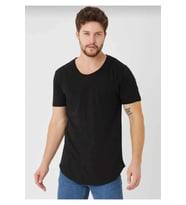 The One Erkek Pis yaka Oval Kesim Basic T-Shirt