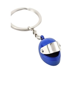 Motosiklet/Motor Kaskı Mavi Renk Metal Anahtarlık & Charm