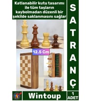 #Satranç Seyahat Manyetik Mini Portatif Mıknatıs Taşlı Ahşap Katlanabilir Kutu Satranç Seti 12.5 Cm