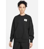 Nike Jordan Jumpman Essen Fleece Crew Oversize Kadın Geniş Kalıp Pamuk Sweatshirt Siyah