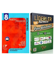 Beyin Takımı Yayınları 8. Sınıf Fen Bilimleri Mantık Muhakeme Serisi ve Liderler 8 Yayın 16 Deneme Seti 2 Kitap