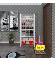 Kenzlife ayakkabılık ayakkabı dolabı kilitli be real byz 160*70*32 kapaklı arkalıklı ofis dolabı iki bölme + tekli duvar rafı hediyeli (Karışık)