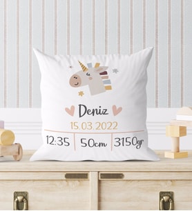 BK Gift Yeni Doğan Bebek Doğum Panosu Yastık - Model 4