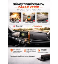FIAT DOBLO (2015-2020) Torpido Örtüsü Ön Göğüs Torpido Koruma Tam Uyum Çatlamayı Önler Kolay Montaj