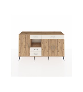 Kronos Konsol 4 Raflı 4 Çekmeceli 3 Kapaklı 176x59x99 Çam-Çam/Aytaşı