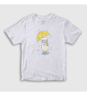 Presmono Unisex Çocuk Beyaz Sheep And Rain Kuzu T-Shirt 288938tt (Beyaz)