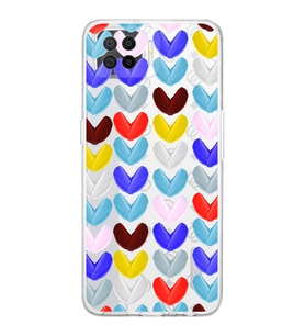 PrintiFy Oppo A73 ile Uyumlu Water Color 1  Kamera Korumalı Şeffaf  Kılıf