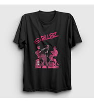 Presmono Unisex Siyah Stage Gorillaz T-Shirt 54998tt