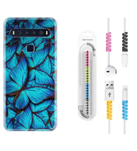 TCL 10L 10 Plus 10SE 20E 20SE 30SE L7 Kılıf Kablo Koruma Spiral Silikon Owl 1351