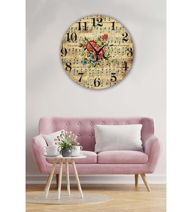 Bilge Retro Tasarımlı Duvar Saati 35x35cm (Baskılı)