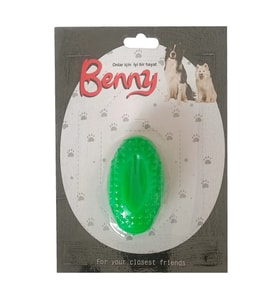 Benny Köpek Oyuncağı Sert Elips Top 8 x 4.5 cm Yeşil