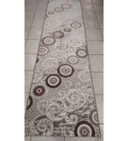 HALI MARKA VİZON YUVARLAK DESEN MODERN HALI YOLLUK 80X420 CM