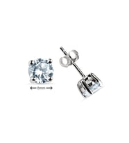 Bella Gloria Gümüş 6mm Tektaş Küpe (GP00087)