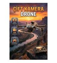 Çift Kameralı Drone – Ekranlı Uzaktan Kumanda ile Havadan Çekim