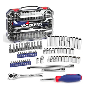 WORKPRO WP202522 1/4'’ Metrik/İnç 70 Parça Cr-V Profesyonel Lokma Takımı