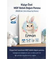 Sevimli Tavşan Temalı Yaş Panosu 2