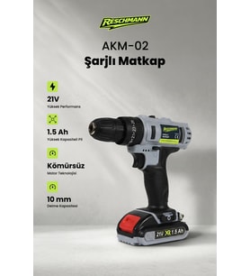 Profesyonel Şarjlı Matkap 21V 1.5 Ah Brushless
