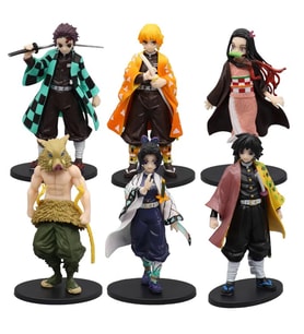 VIP YÜKSEK KALİTE 16 CM 6 LI DEMON SLAYER KARAKTER SET DEMON SLAYER OYUNCAKLARI DEMON SLAYER BİBLO