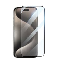 Vendas Apple iPhone 15 Pro Max HD Glossy Zore 3D Rak Screen Protector (Siyah)