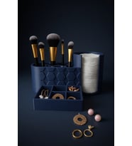 MYCRAFT3D Makyaj Organizer Çok Bölmeli  Pamukluk + Fırçalık + Takı Düzenleyici Masa Üstü Organizer