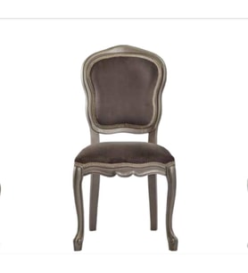 Sandalye 19758 Zus 2140 Model Gri Renk Baby Face Kumaş Kayın Aslan Ayak El Yapım