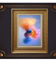 Gold Altın Kalın Çerçeveli Paspartulu Tablo c925