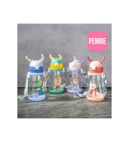 600 ML POLYKARBON GEYİKLİ MATARA PİPETLİ OTOMATİK KAPAKLI 20 CM UZUNLUK