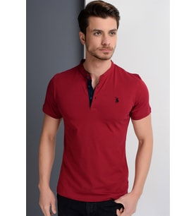 T8560 DEWBERRY T-SHIRT-BORDO