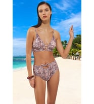 Desenli Üçgen Bikini Takımı Premium Kalite Klora Dayanıklı Yaz Koleksiyonu