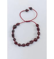 Doğal Lal Garnet Bileklik Makrome Ayarlı 671-4