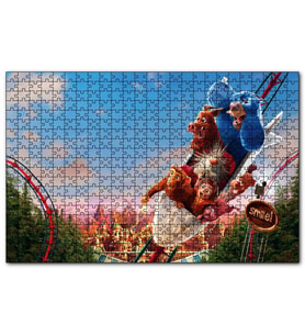Cakapuzzle  Wonder Park Roller Coaster  Puzzle Yapboz MDF (Ahşap) (120 Parça)