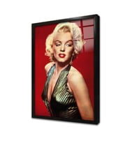 Renkli Marilyn Monroe Çerçeveli Cam Tablo