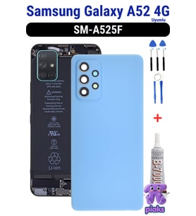 Samsung Galaxy A52 4G Arka Kapak Pil Batarya Kapağı Kamera Lensli SM-A525F Uyumlu + Tamir Kiti