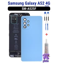 Samsung Galaxy A52 4G Arka Kapak Pil Batarya Kapağı Kamera Lensli SM-A525F Uyumlu + Tamir Kiti