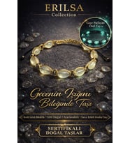 Sertifikalı Kedi Gözü Bileklik - 10mm Arpa Kesim Fosforlu Gece Parlayan Akrilik Kehribar (Çok Renkli)