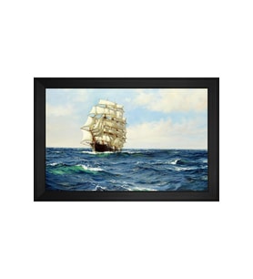 Manzara Temalı Kanvas Tablo 50 x 70 cm Siyah Çerçeve