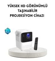 Taşınabilir Akıllı 1080P Projektör – 64GB Hafıza 2GB RAM Full HD Görüntü Kumandalı